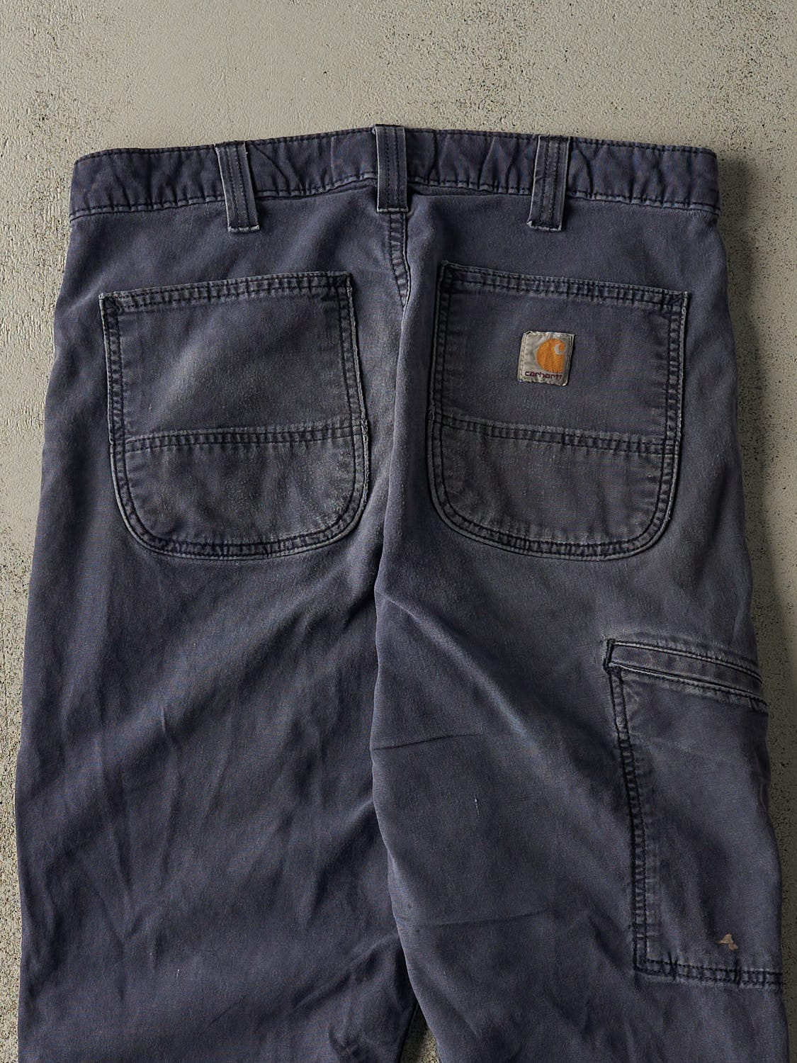 Vintage Y2K Sun Faded Navy Carhartt Work Pants (32x31.5)