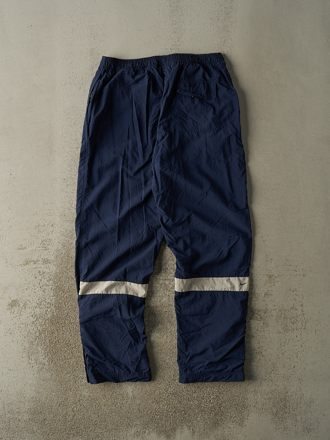 Vintage Y2K Navy Blue Nike Embroidered Track Pants (34x33)