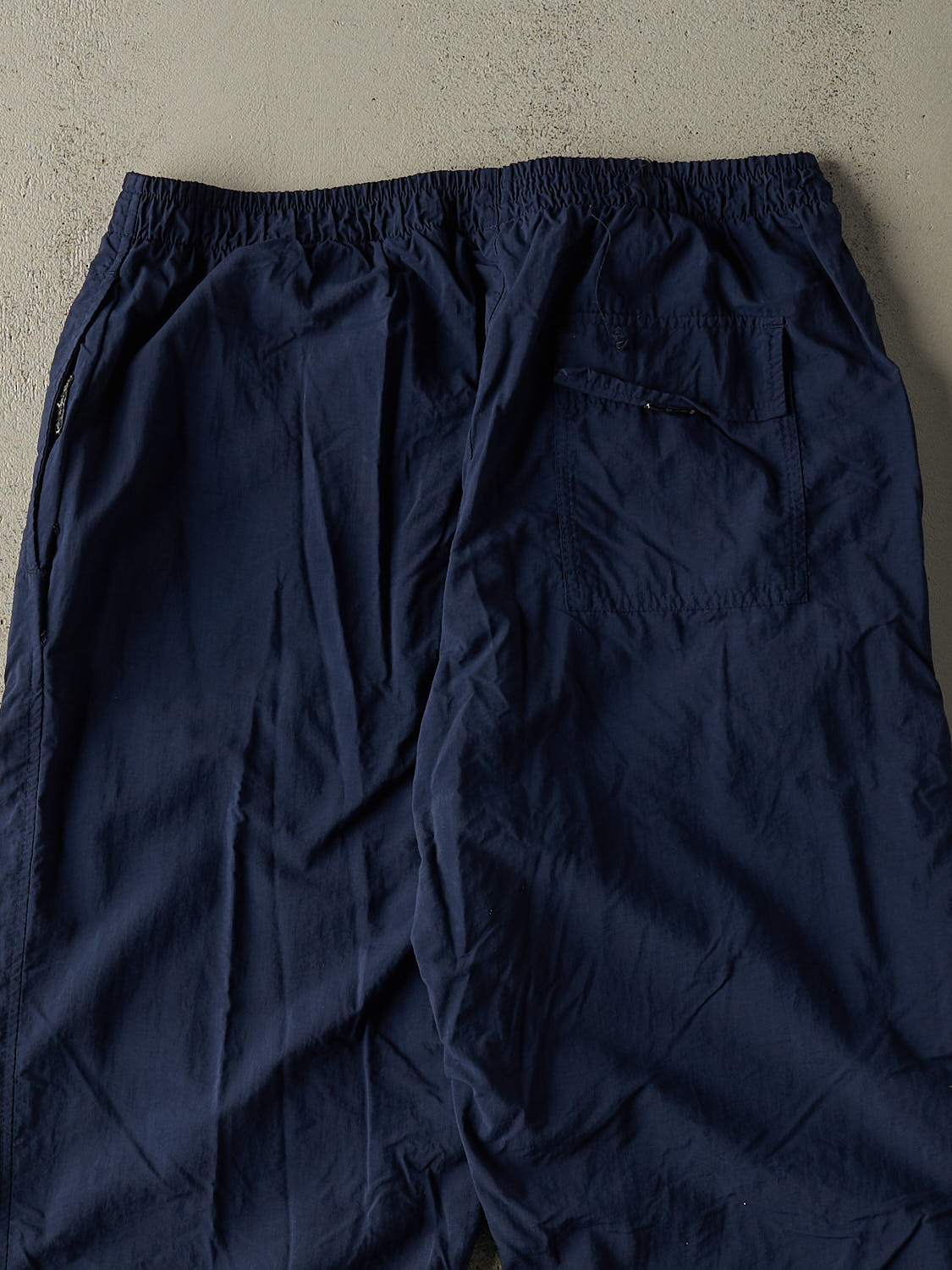 Vintage Y2K Navy Blue Nike Embroidered Track Pants (34x33)