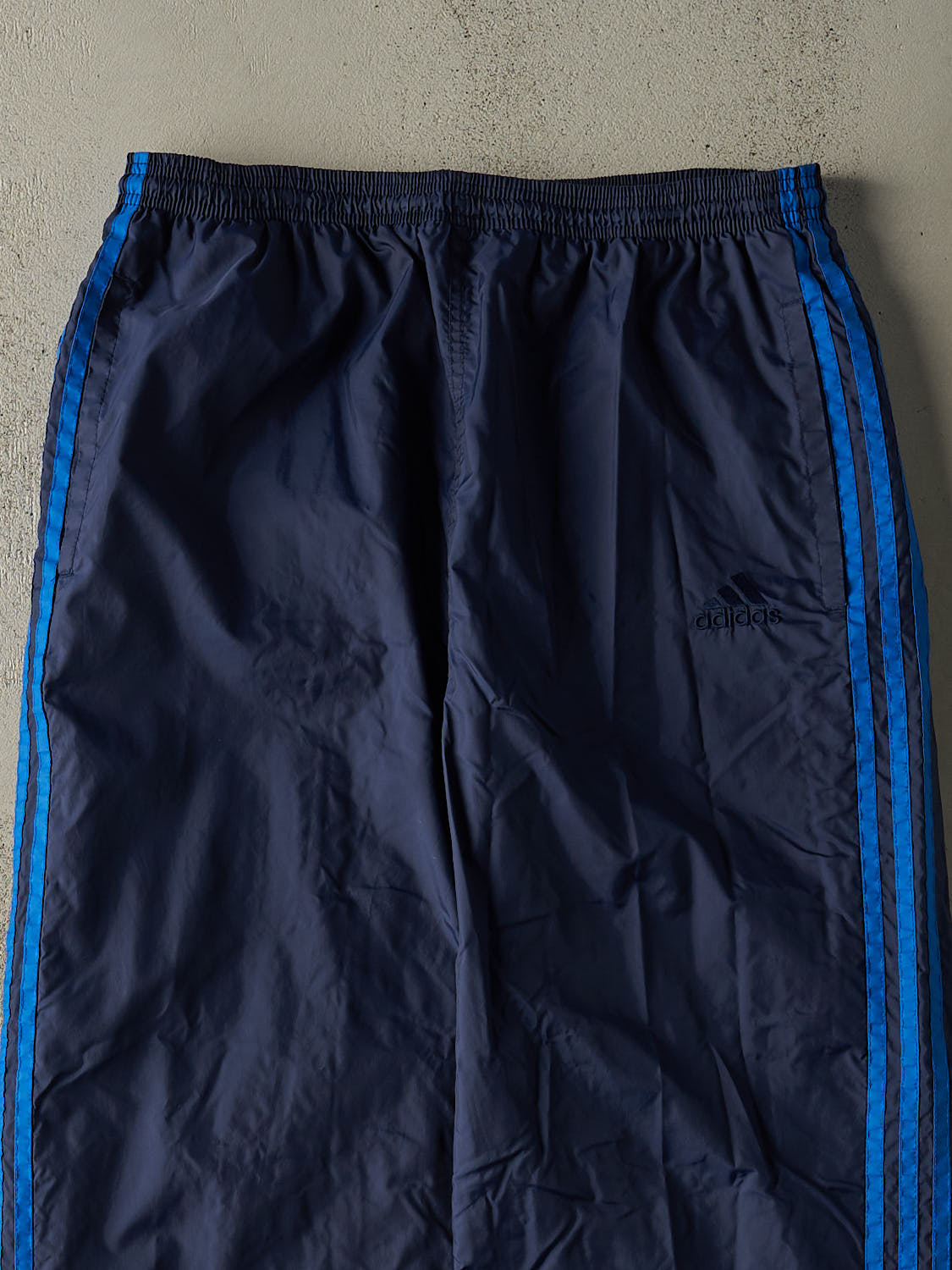 Vintage 90s Navy Blue Adidas Embroidered Track Pants (33x31.5)