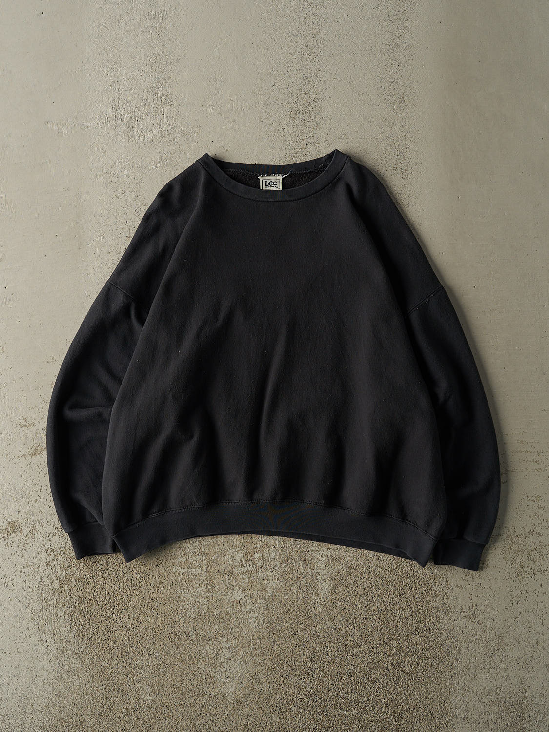 Vintage 90s Faded Black Blank Crewneck (XL)