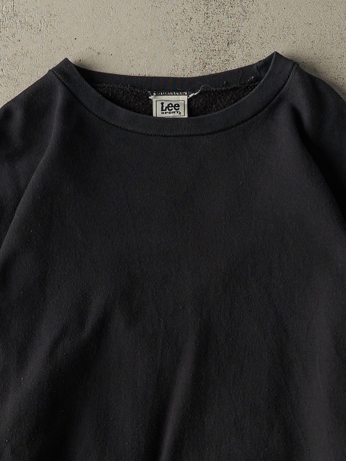 Vintage 90s Faded Black Blank Crewneck (XL)