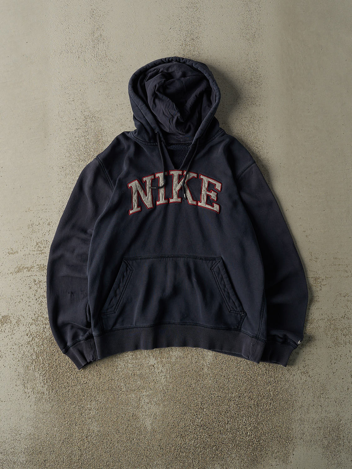 Vintage Y2K Navy Blue Nike Embroidered Hoodie (S/M)