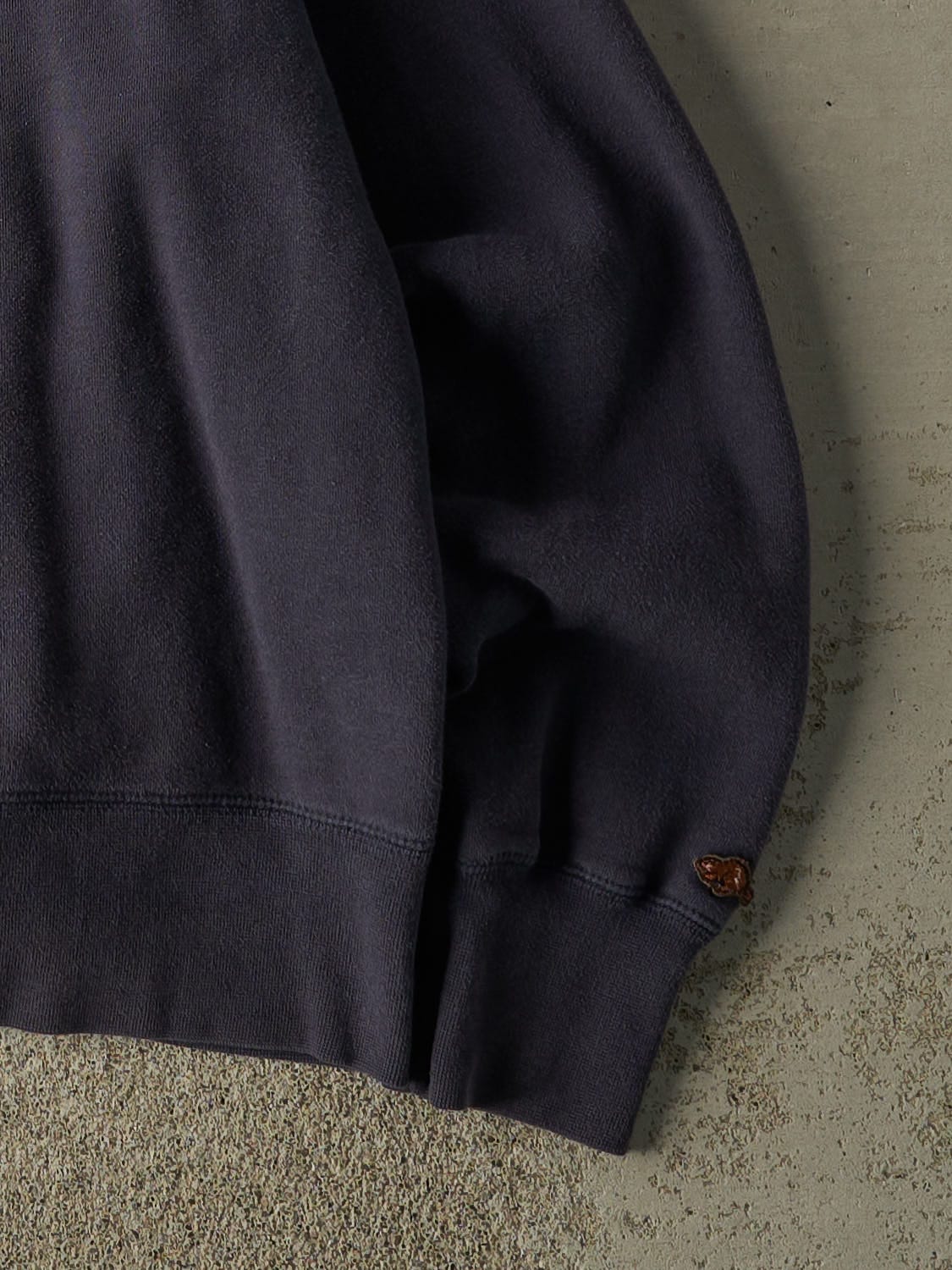 Vintage Y2K Navy Blue Roots Embroidered Quarter Zip Sweater (S/M)