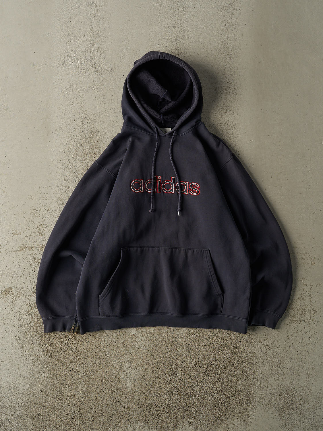 Vintage 90s Navy Blue Adidas Embroidered Hoodie (M/L)