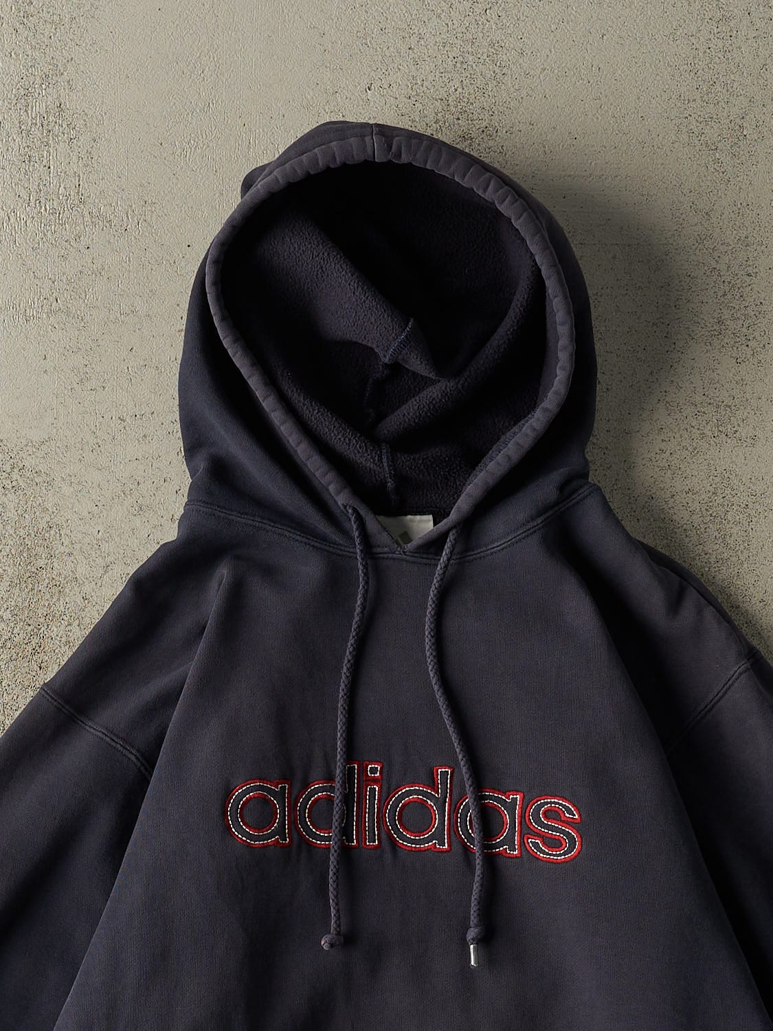 Vintage 90s Navy Blue Adidas Embroidered Hoodie (M/L)