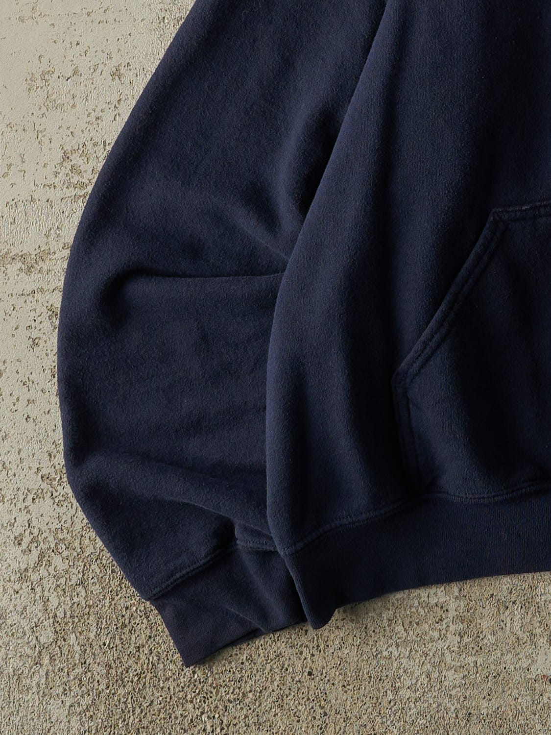 Vintage Y2K Navy Blue New York State Docs Embroidered Hoodie (S/M)