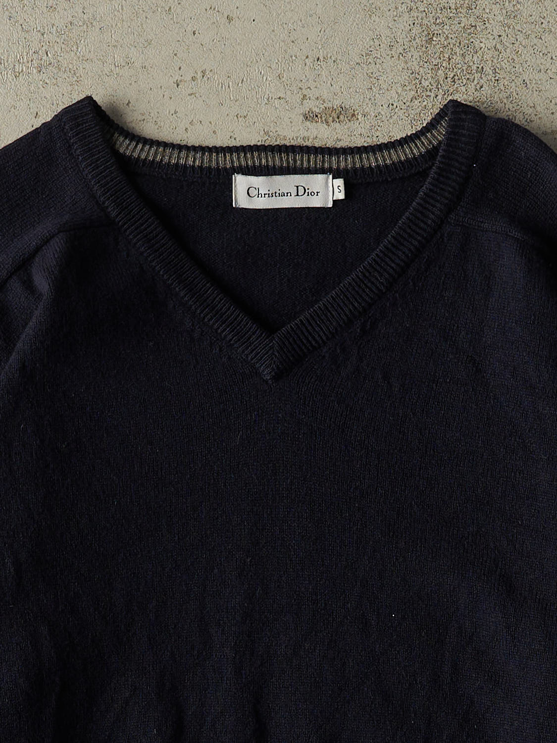 Vintage Y2K Navy Blue Christian Dior Knit (M/L)