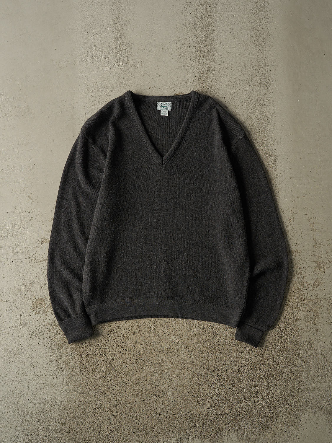 Vintage 80s Charcoal Grey Lacoste x Izod Knit (L)