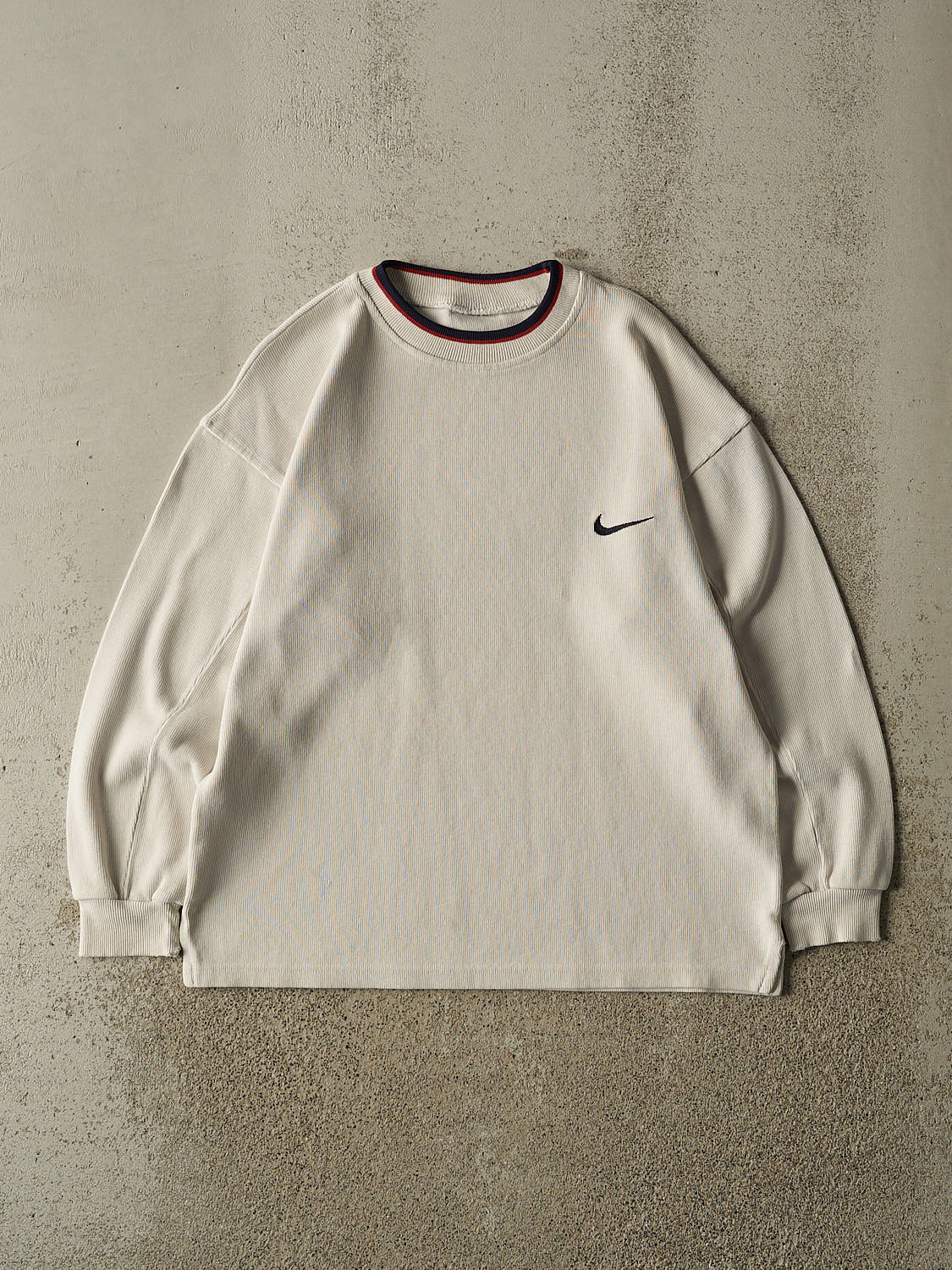 Vintage 90s White Nike Thermal Knit Long Sleeve (M/L)
