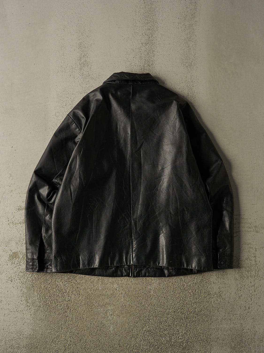 Vintage 90s Black Gap Leather Jacket (XL)