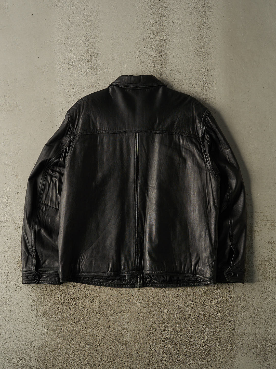Vintage 90s Black London Fog Soft Leather Jacket (L/XL)