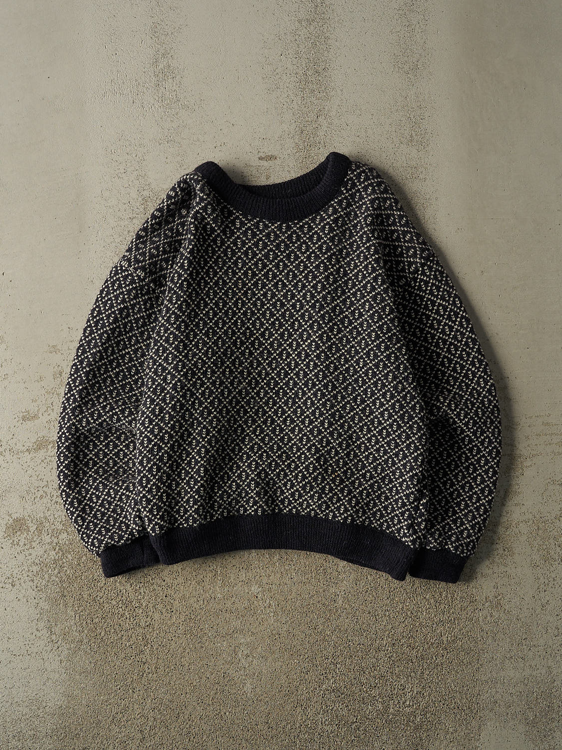 Vintage 90s Navy Blue LL Bean Wool Knit (L)
