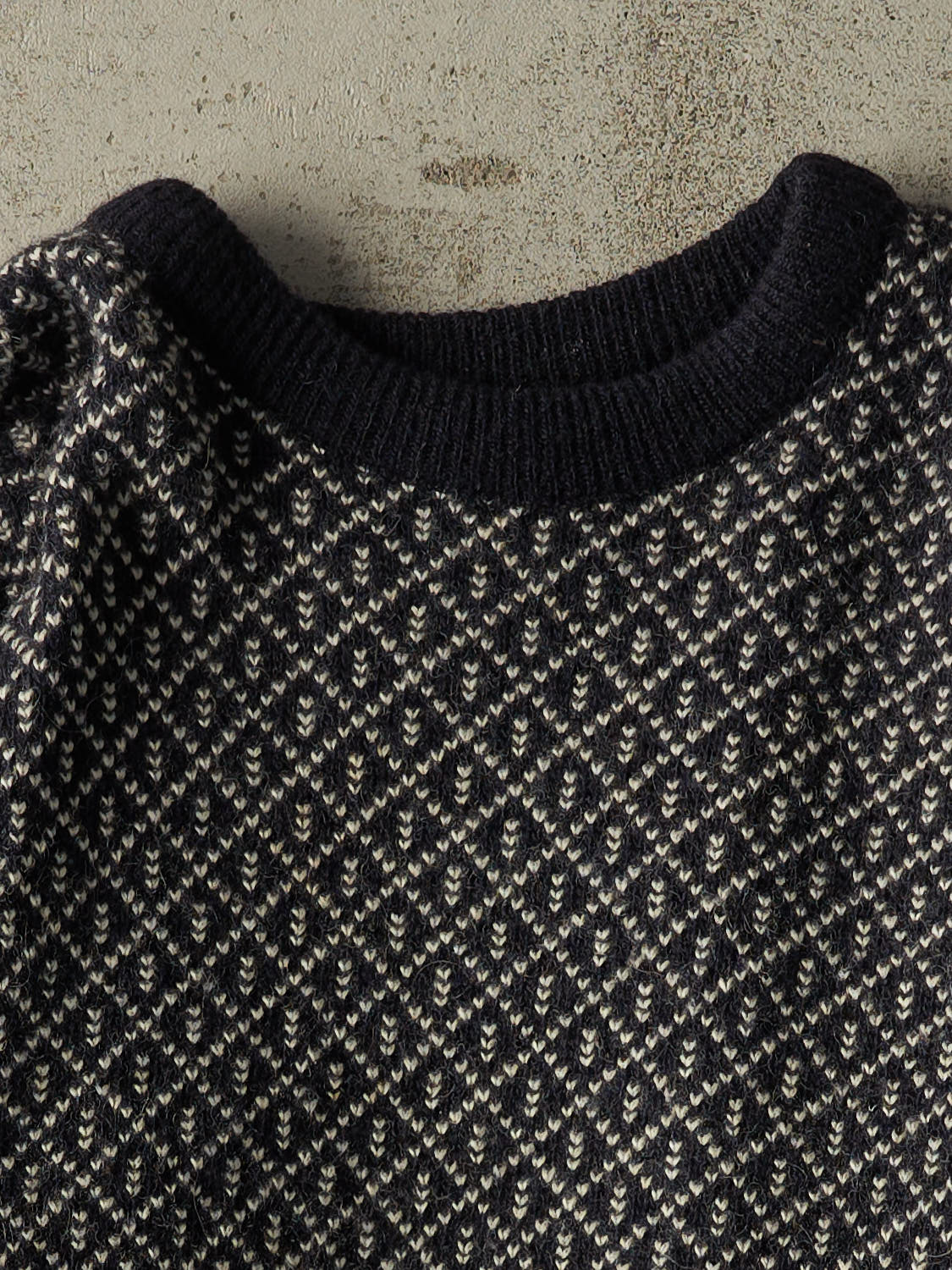 Vintage 90s Navy Blue LL Bean Wool Knit (L)