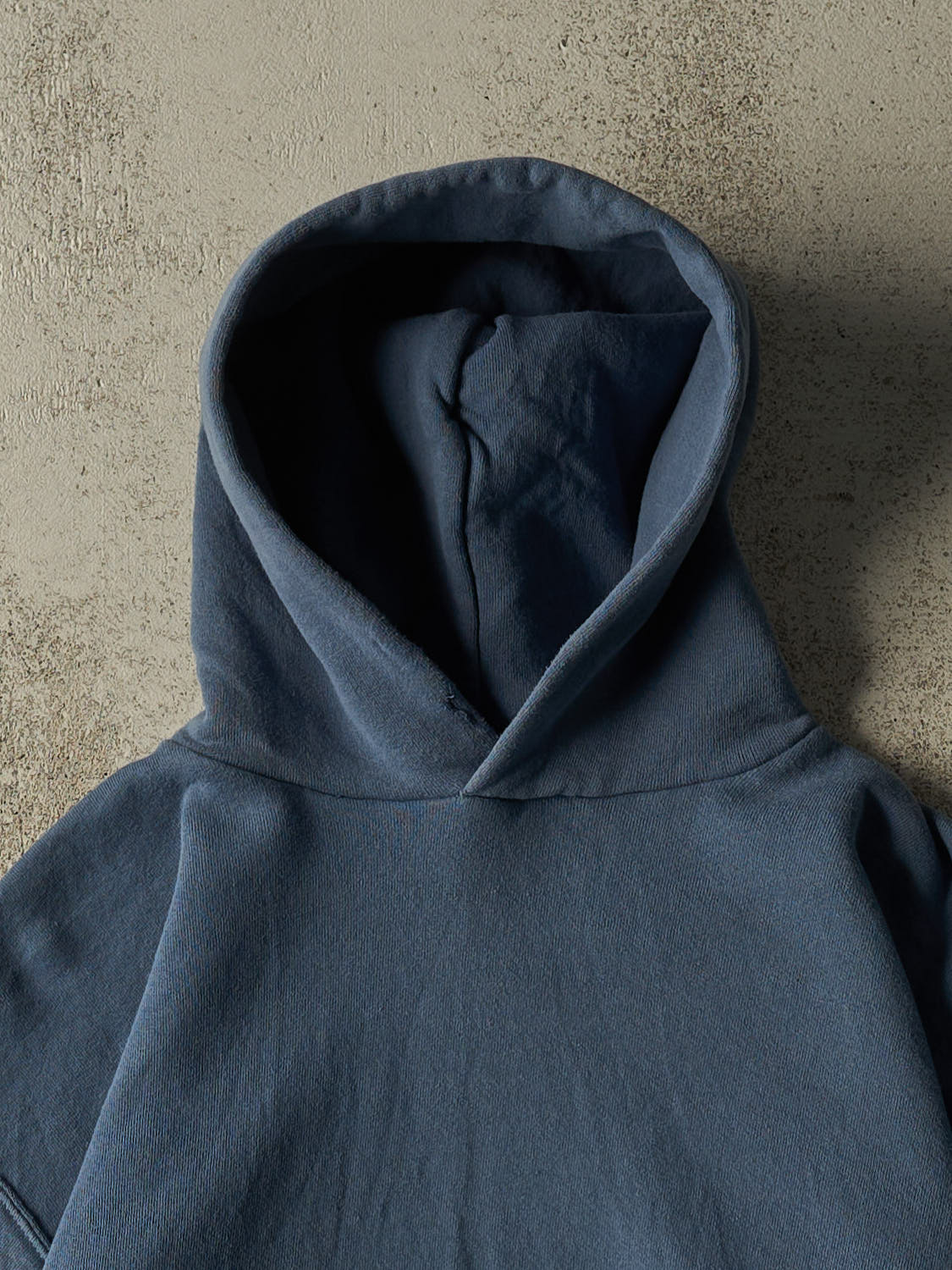 Vintage 90s Slate Blue Russell Athletic Blank Hoodie (M)