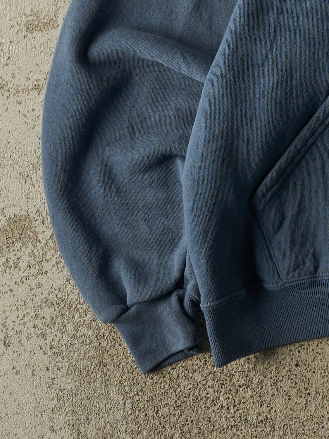 Vintage 90s Slate Blue Russell Athletic Blank Hoodie (M)