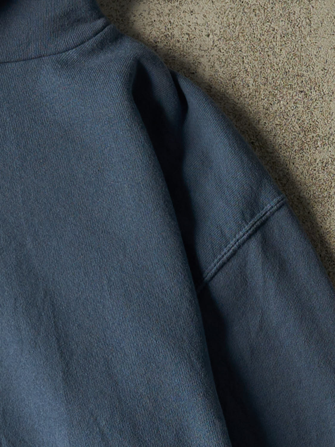 Vintage 90s Slate Blue Russell Athletic Blank Hoodie (M)