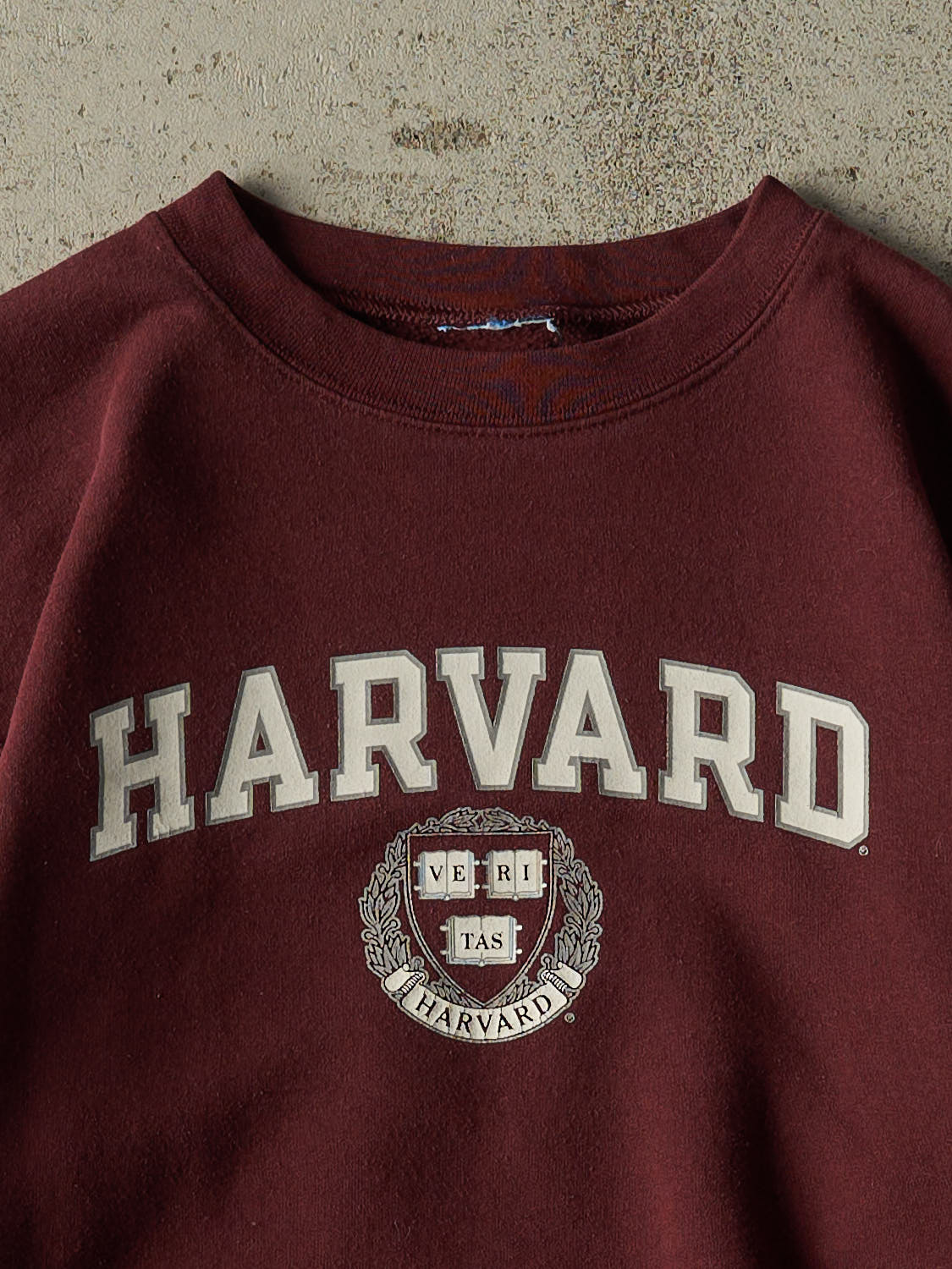 Vintage 90s Burgundy Champion Harvard University Crewneck (S)