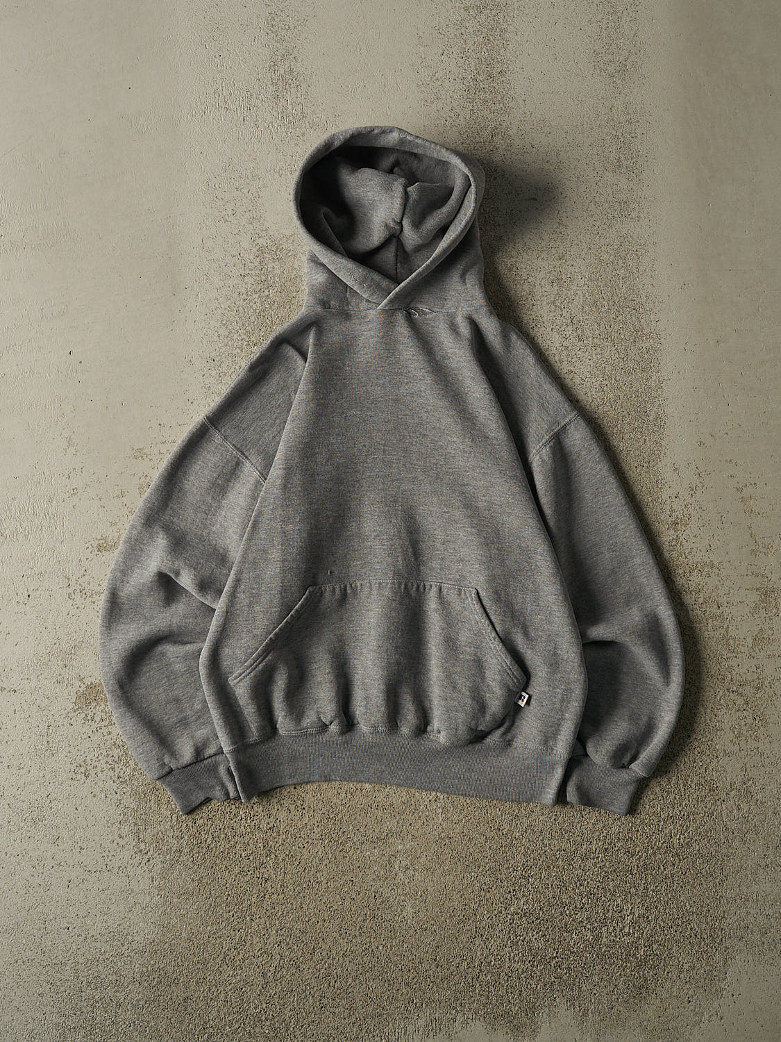 Vintage 90s Grey Russell Athletic Blank Hoodie (S/M)
