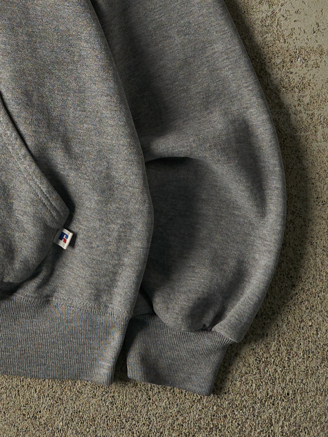 Vintage 90s Grey Russell Athletic Blank Hoodie (S/M)