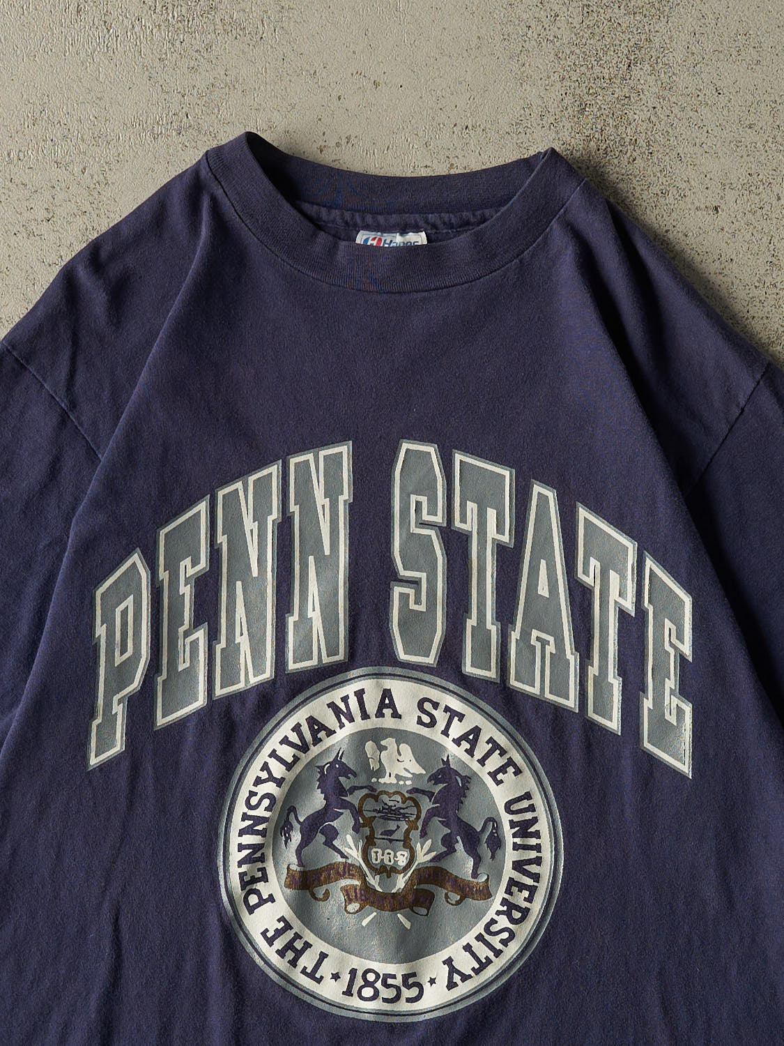Vintage 80s Navy Blue Penn State University Single Stitch Tee (M)