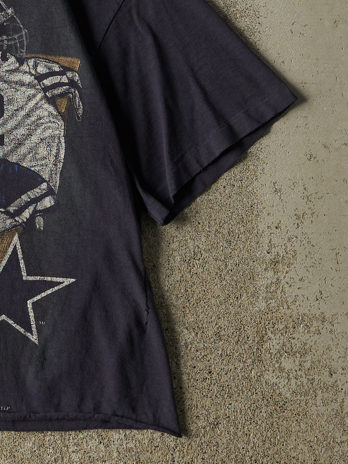 Vintage 94' Navy Blue Dallas Cowboys Embroidered Cropped Single Stitch Tee (XS/S)