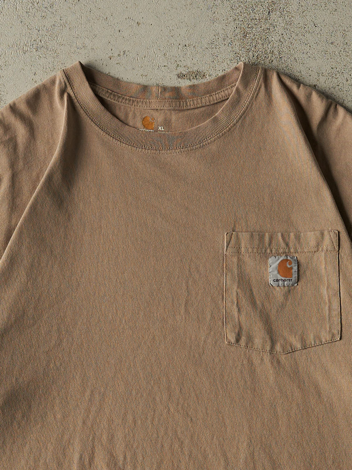 Vintage Y2K Beige Carhartt Pocket Tee (XL)
