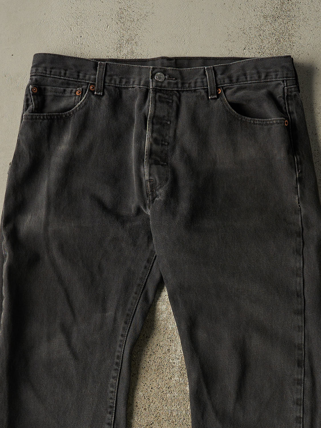 Vintage 90s Faded Black Levi's 501 Denim Pants (34x30.5)