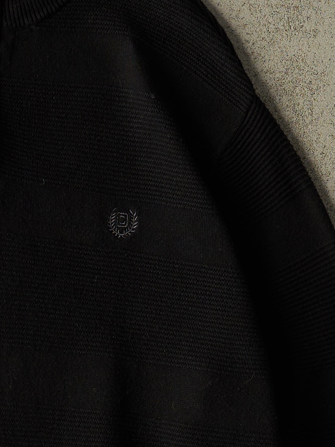 Vintage Y2K Black Chaps Quarter Zip Knit (XL)
