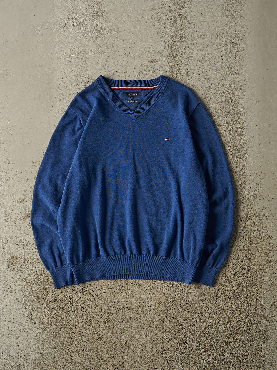 Vintage Y2K Blue Tommy Hilfiger Knit Sweater (S/M)