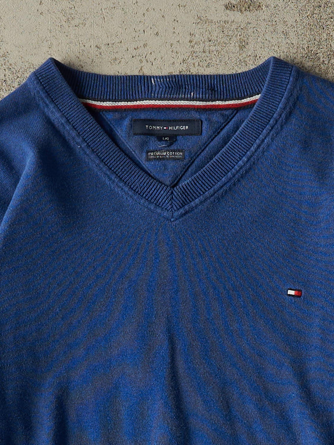 Vintage Y2K Blue Tommy Hilfiger Knit Sweater (S/M)