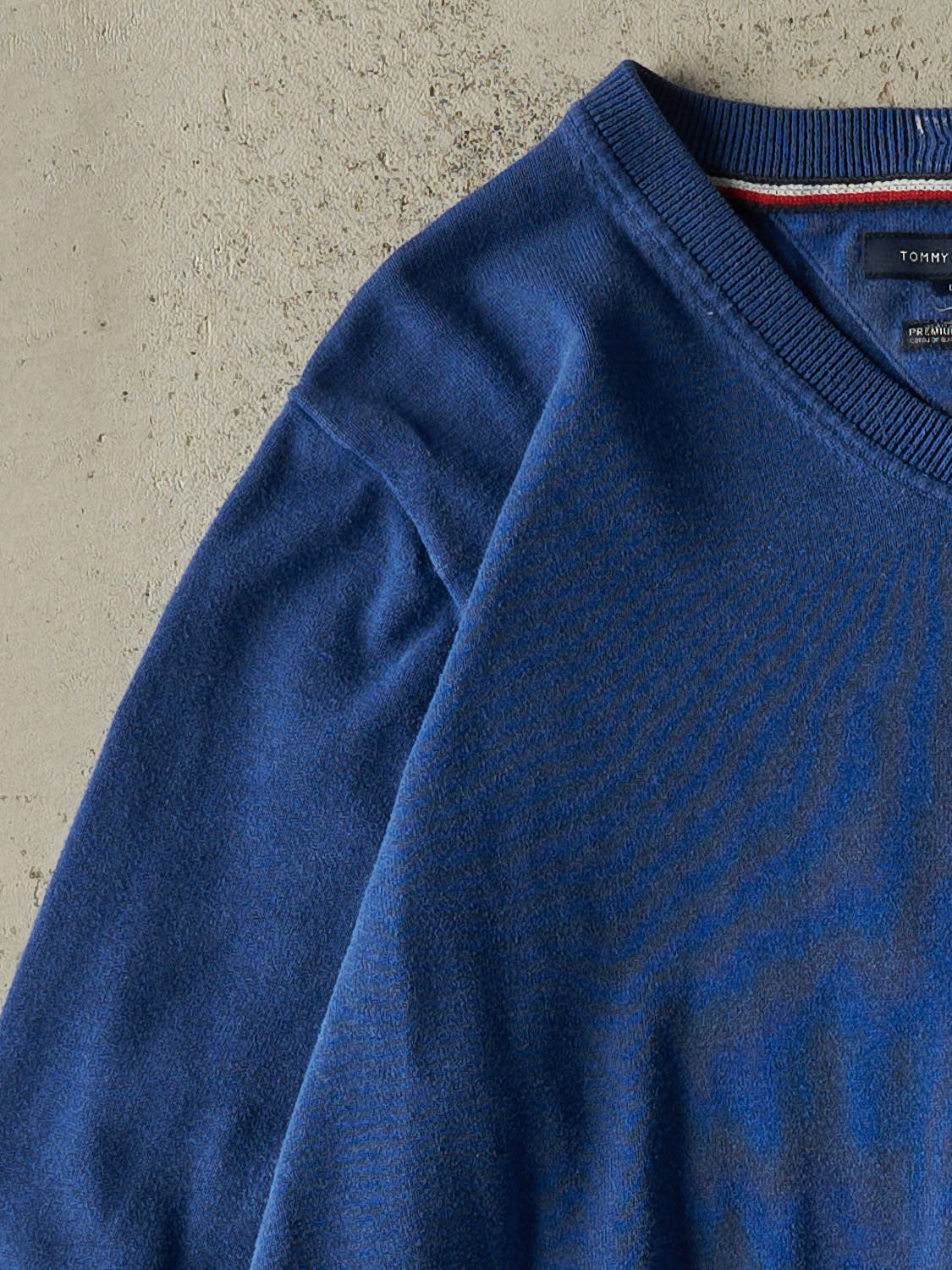 Vintage Y2K Blue Tommy Hilfiger Knit Sweater (S/M)