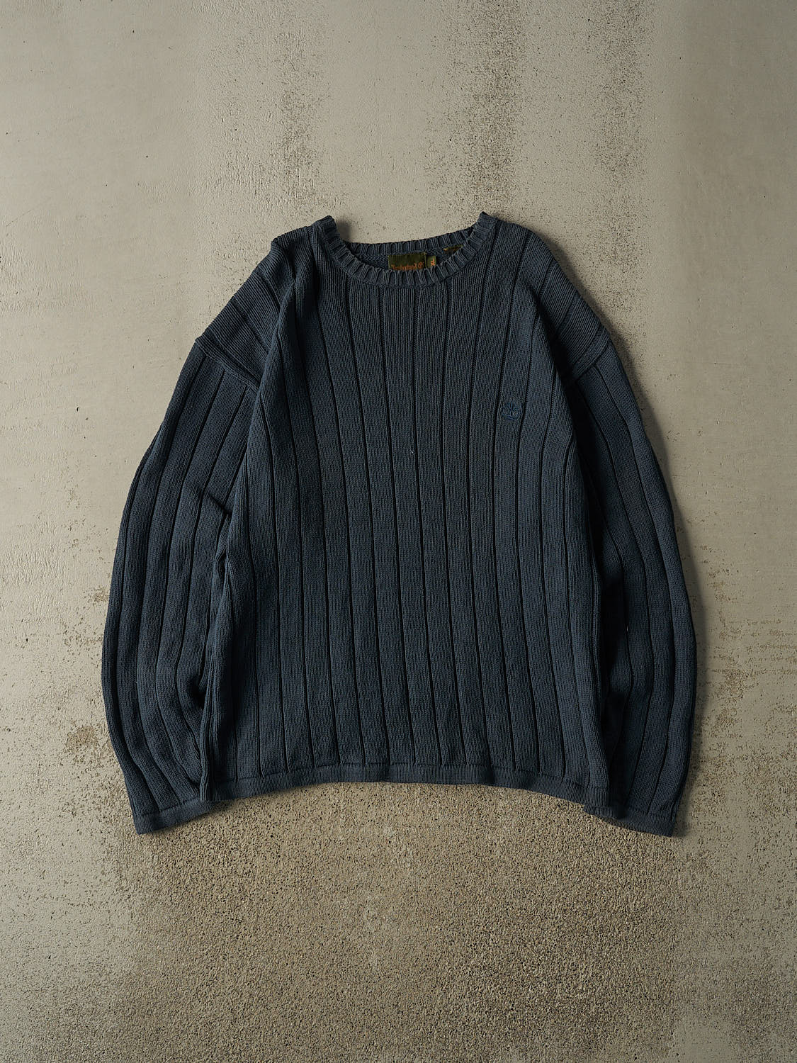 Vintage Y2K Blue Timberland Embroidered Knit (L/XL)