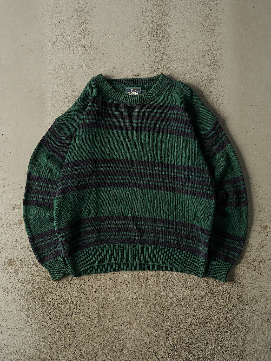 Vintage 80s Green Woolrich Striped Knit (M/L)