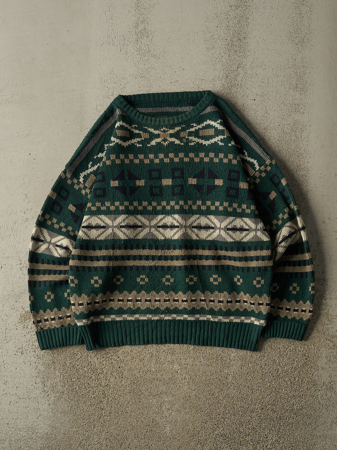 Vintage 90s Green Knit Sweater (L/XL)