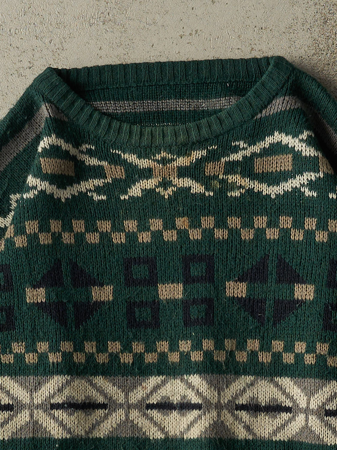 Vintage 90s Green Knit Sweater (L/XL)