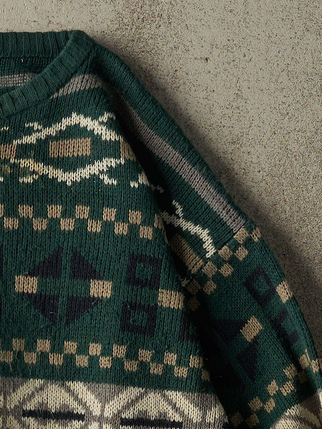 Vintage 90s Green Knit Sweater (L/XL)