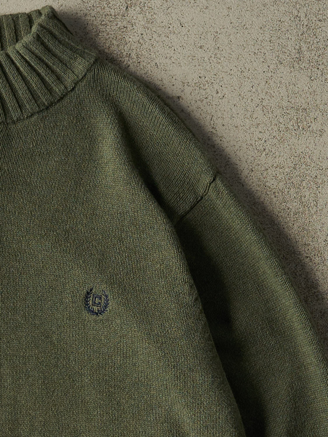 Vintage 90s Green Chaps Quarter Button Knit (L)
