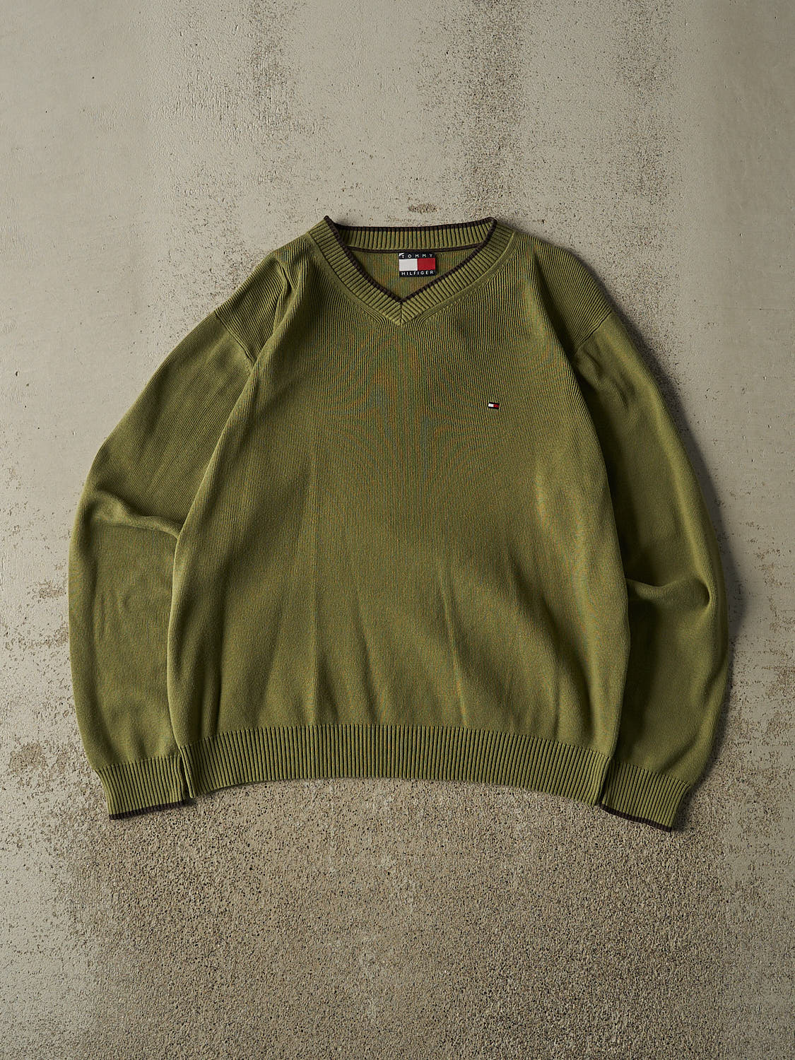Vintage 90s Green Tommy Hilfiger Knit (S/M)