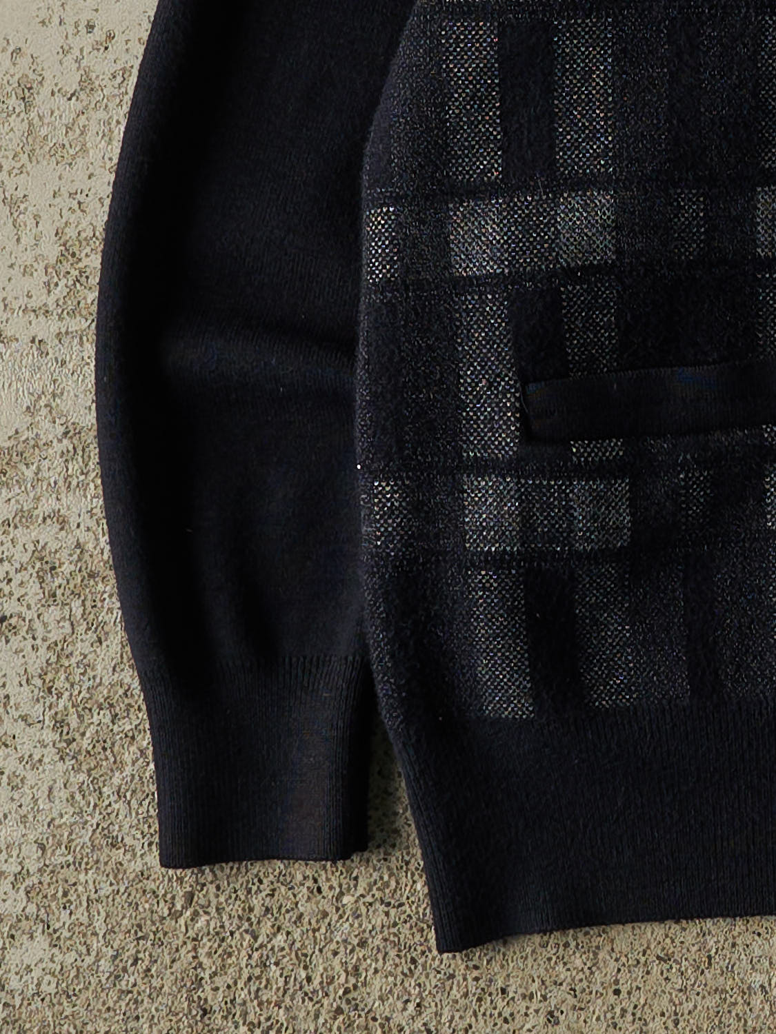 Vintage 80s Navy Blue Cardigan Knit (S/M)