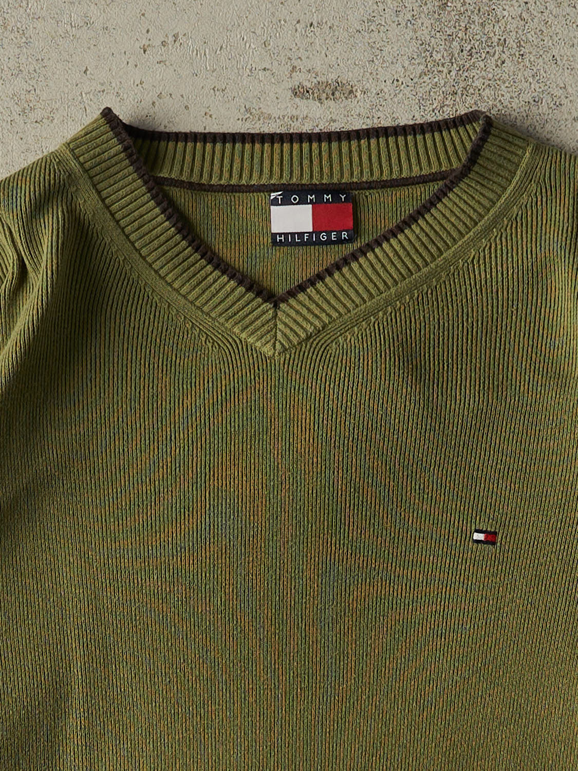 Vintage 90s Green Tommy Hilfiger Knit (S/M)