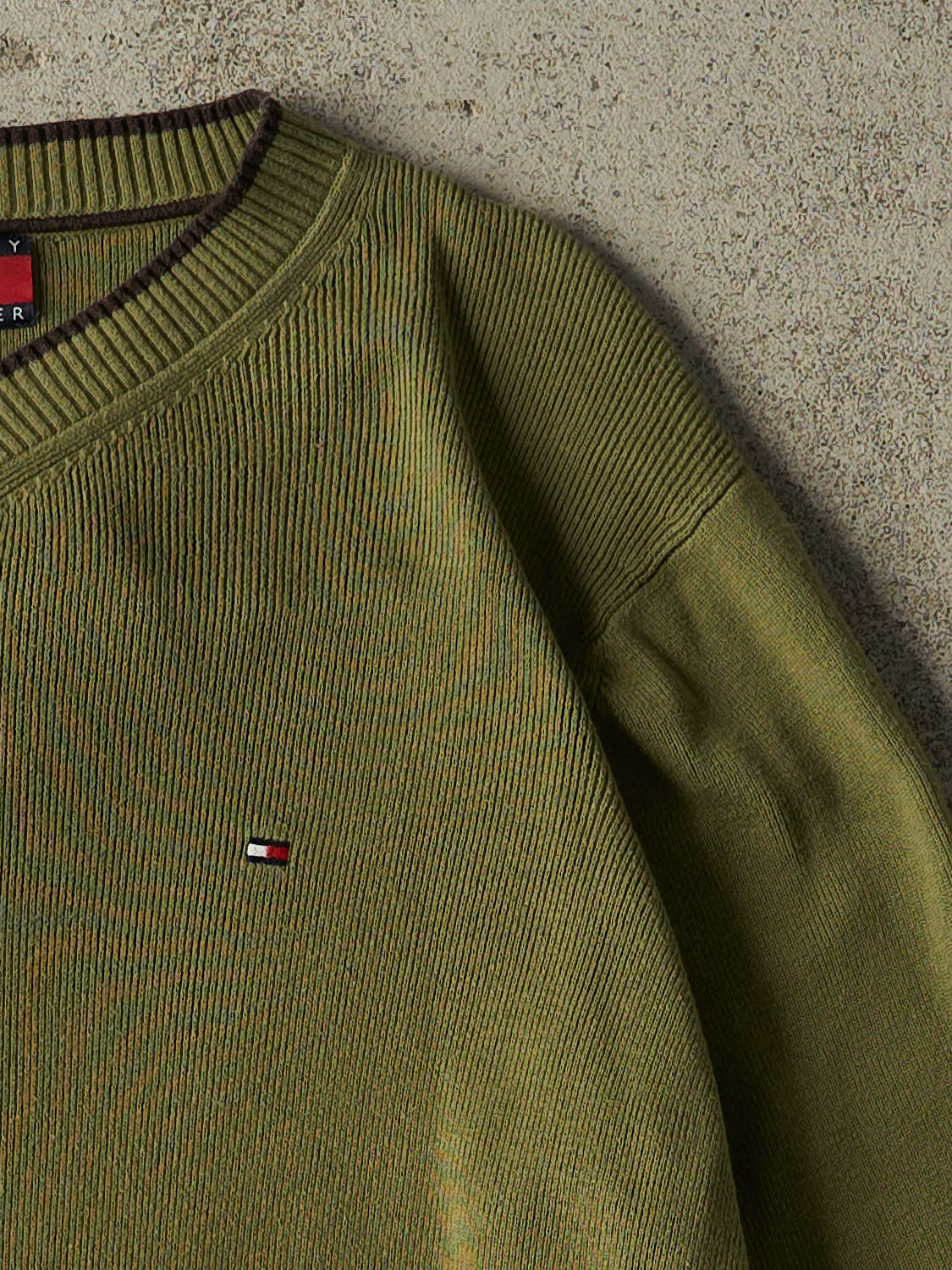 Vintage 90s Green Tommy Hilfiger Knit (S/M)