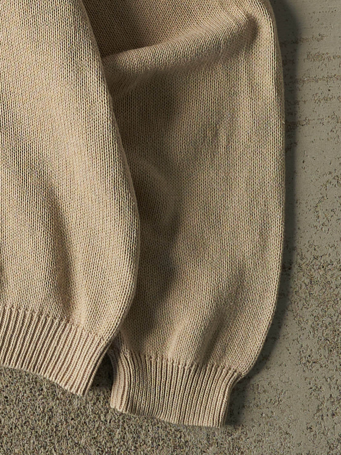 Vintage 90s Beige Eddie Bauer Quarter Button Knit (XL)