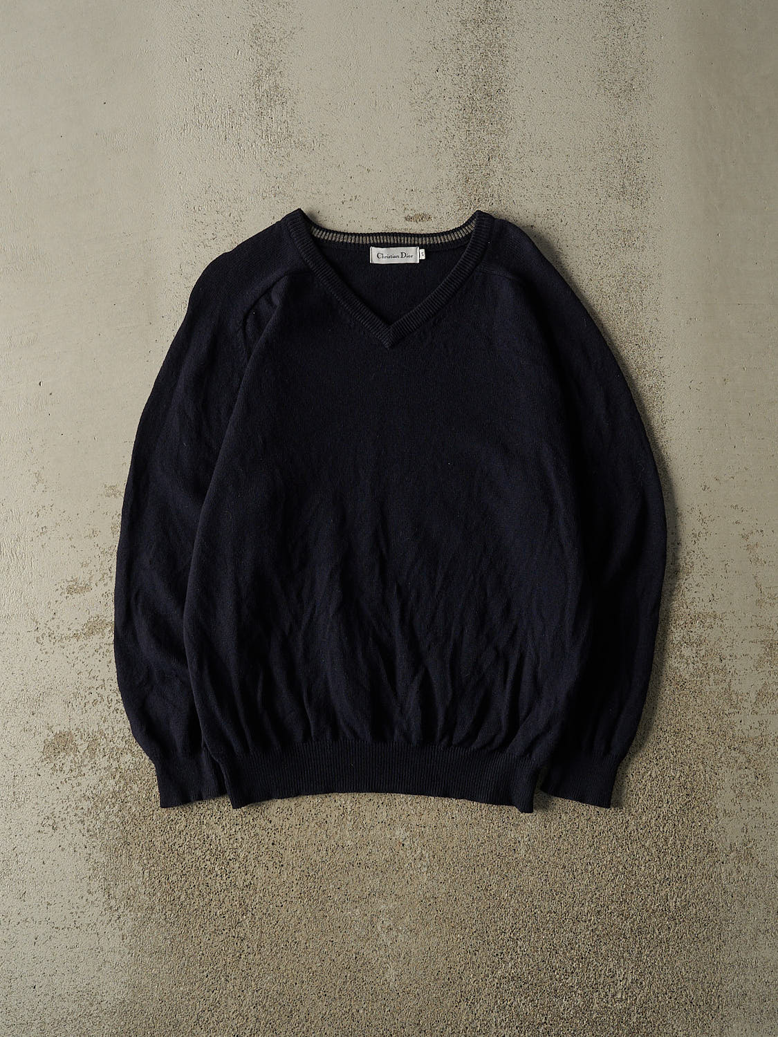 Vintage Y2K Navy Blue Christian Dior Knit (M/L)