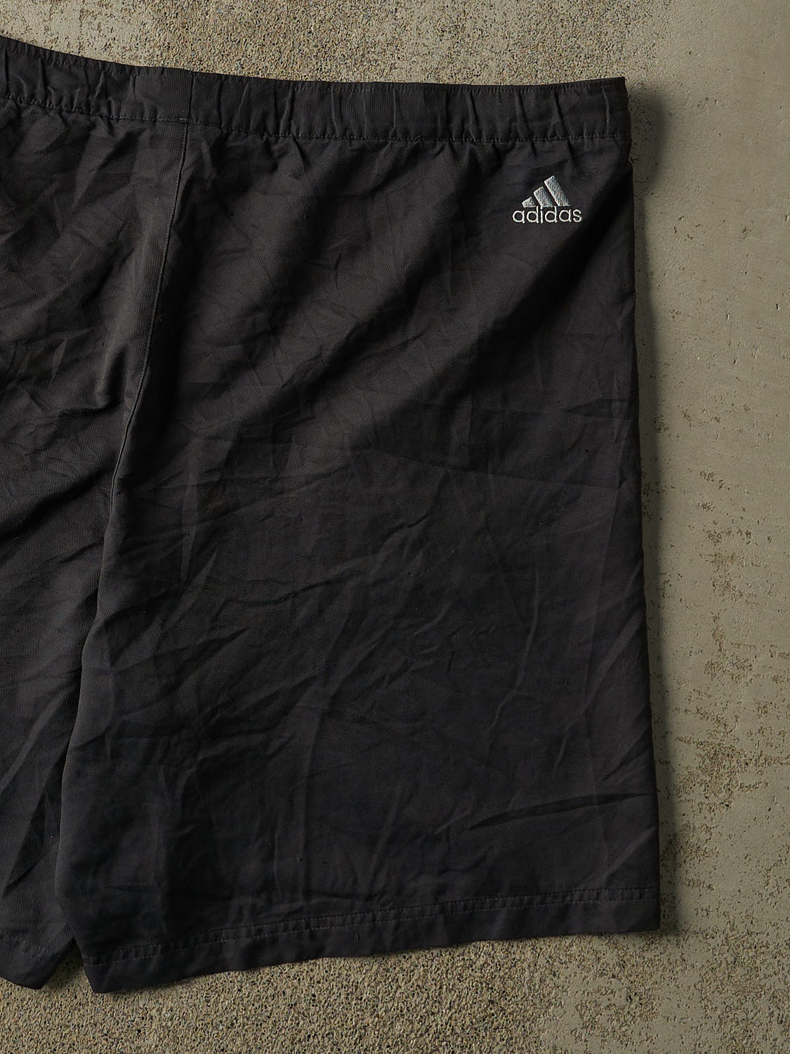 Vintage Y2K Charcoal Grey Adidas Track Shorts (43x8.5)