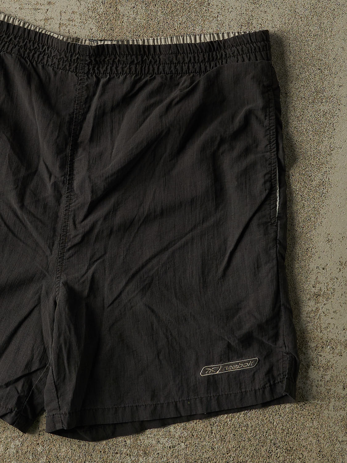 Vintage 90s Charcoal Grey Reebok Track Shorts (35x5.5)