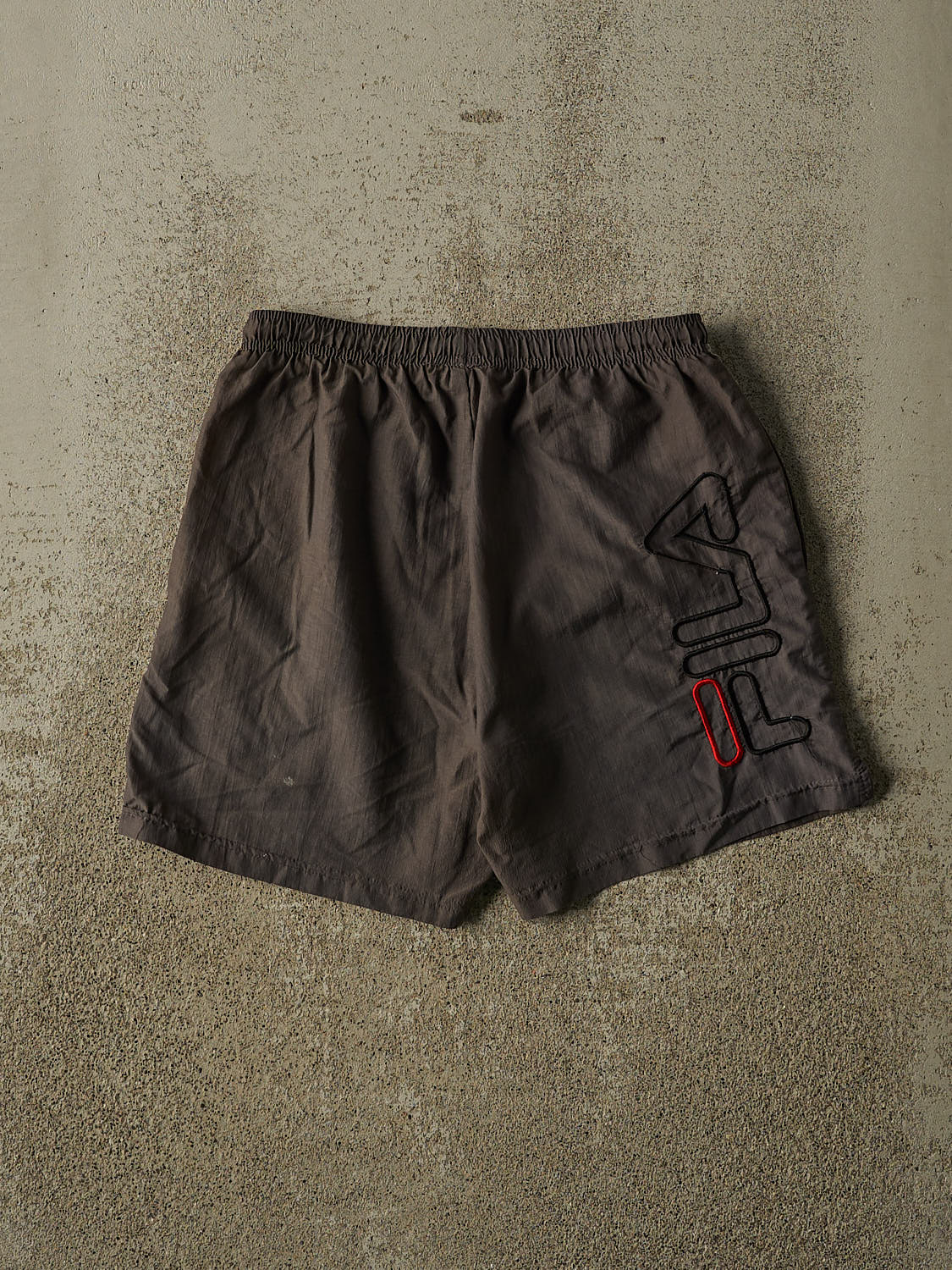 Vintage 90s Charcoal Grey Fila Track Shorts (27x5)