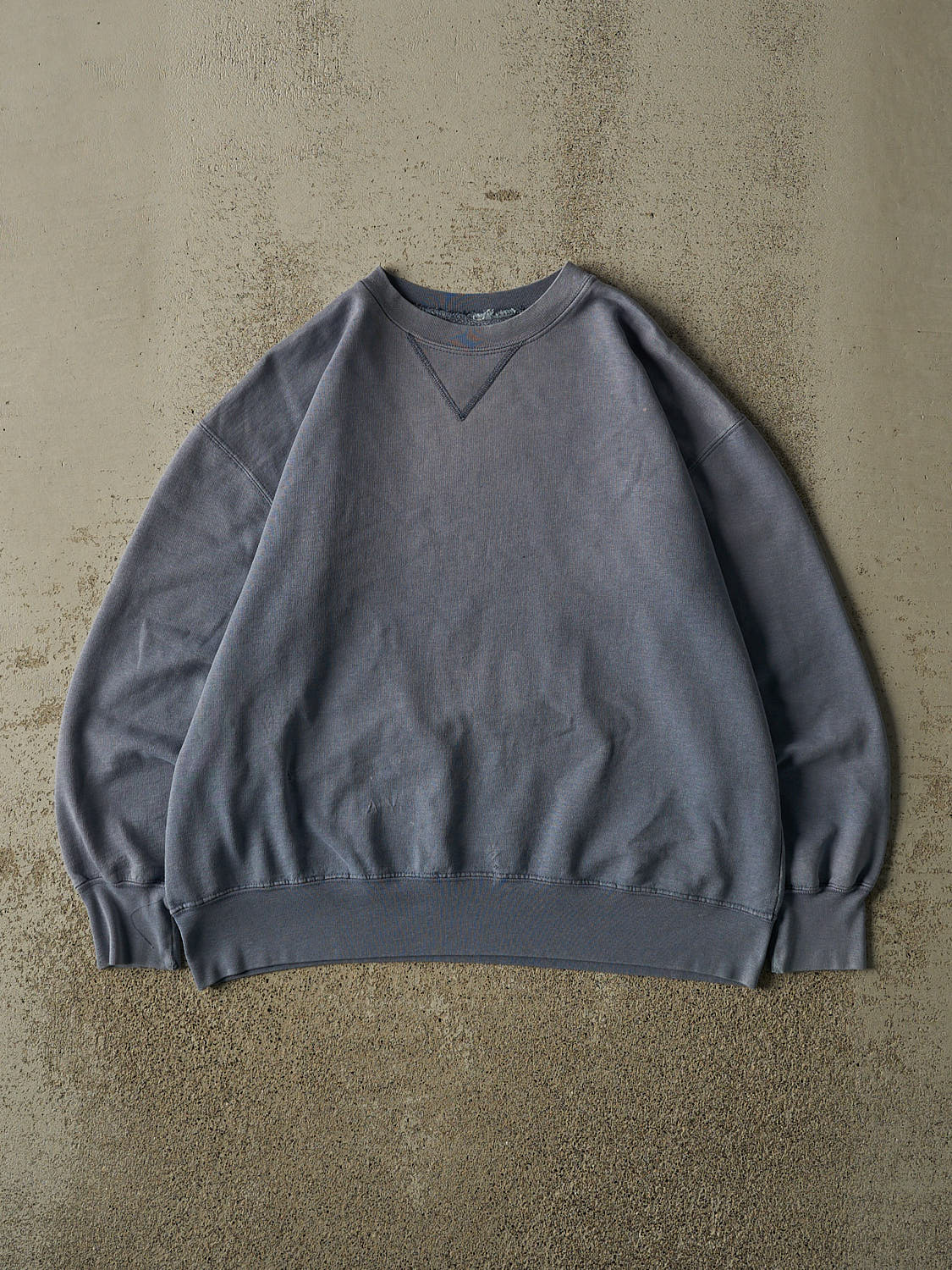Vintage 90s Washed Blue Blank Crewneck (M)