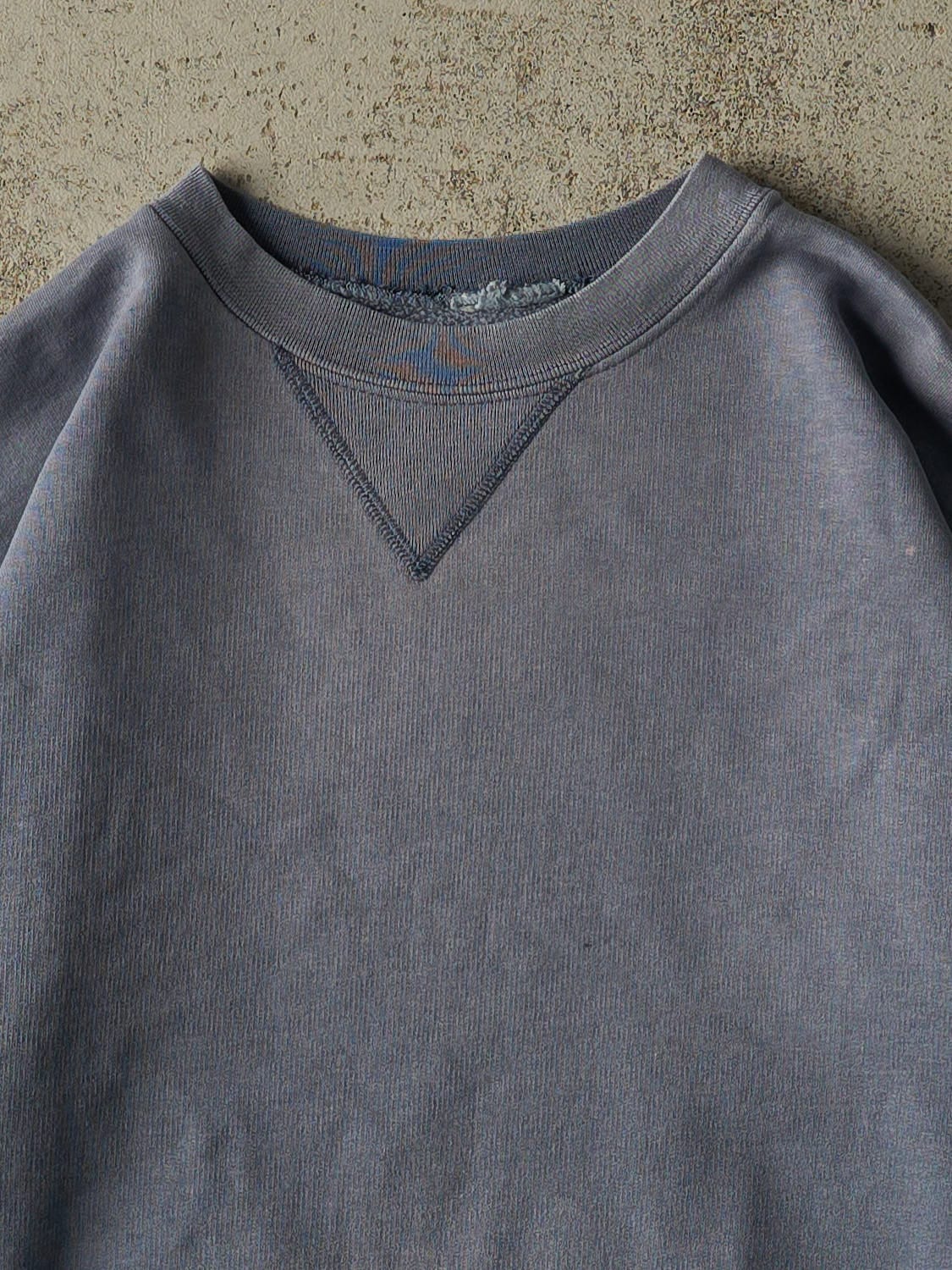 Vintage 90s Washed Blue Blank Crewneck (M)