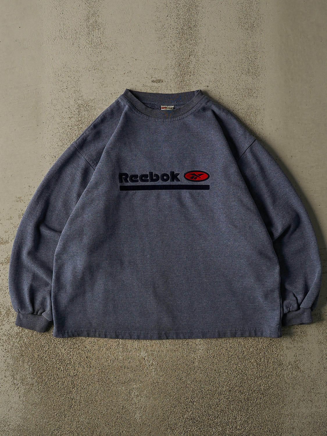 Vintage 90s Washed Blue Reebok Crewneck (L/XL)